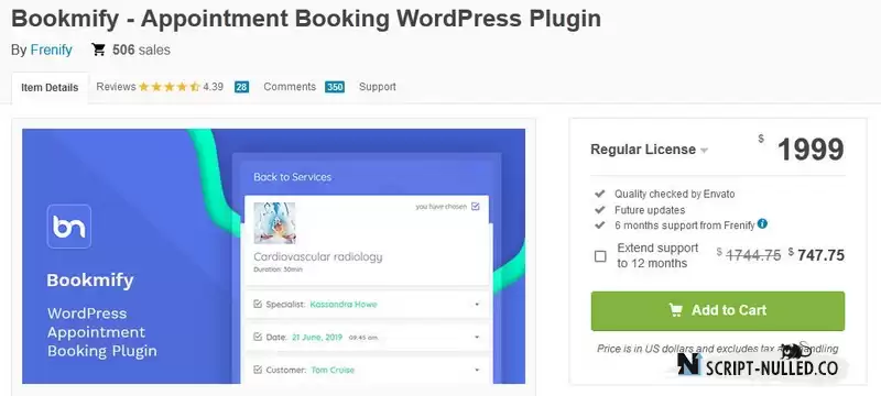 Bookmify - Appointment Booking WordPress Plugin (Nulled)