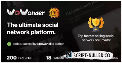 WoWonder - The Ultimate PHP Social Network Platform v4.3.4 (Nulled)