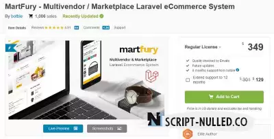 MartFury - Multivendor Marketplace Laravel eCommerce System v1.38.6 (Nulled)